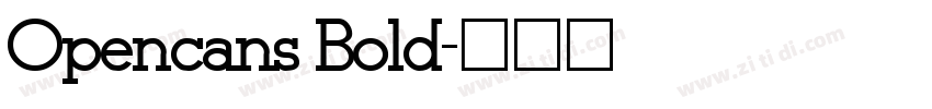 Opencans Bold字体转换